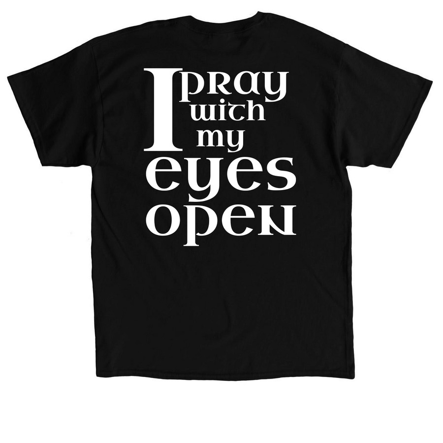 Pray&nbsp;, a Black Classic Unisex Tee (back-view)