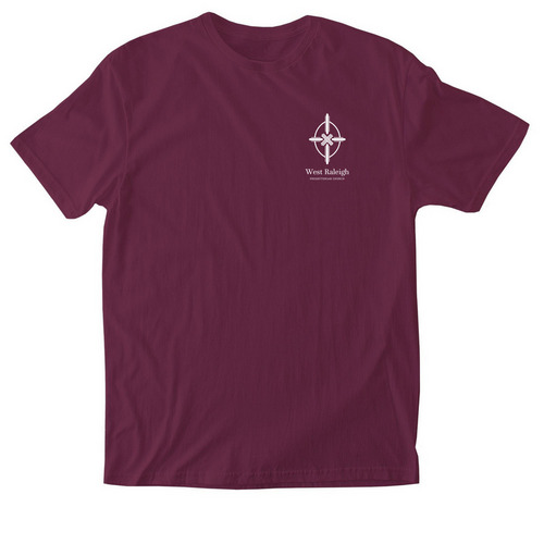 PCM, a Maroon Softstyle Cotton Tee