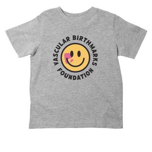 VBF Black and Yellow Smiley-Toddler, a Heather Toddler Tee