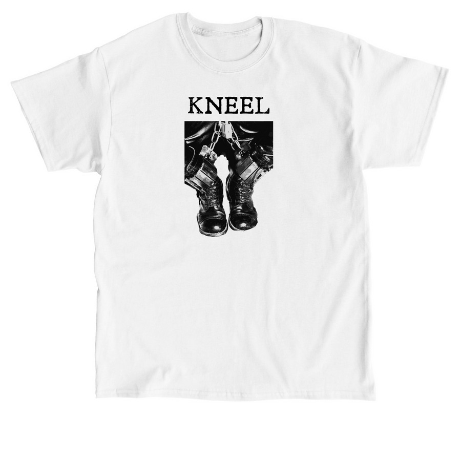 KNEEL Boots, a White Classic Unisex Tee