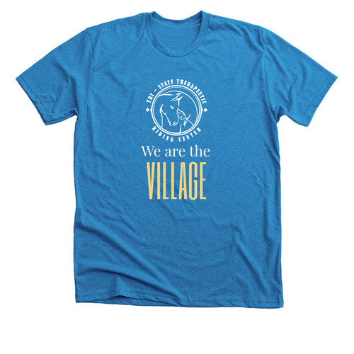 One for the Barn Family, a Neon Blue Premium Unisex Tee