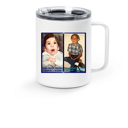 My brothers, a White Stainless Steel Travel Mug