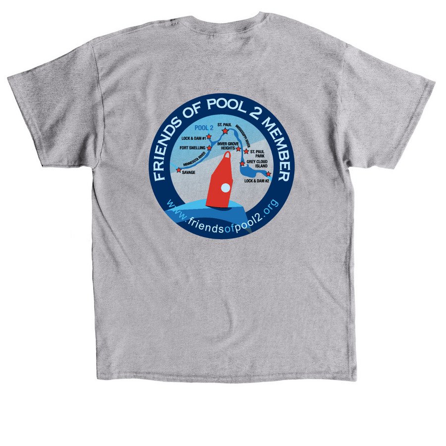 Friends of Pool 2 Merch, a Sport Grey Classic Unisex Tee (back-view)