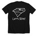 Let's Ride!, a Solid Black Blend Premium Unisex Tee (back-view)