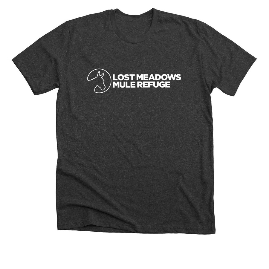Long Logo Mule Shirt, a Dark Grey Heather Premium Unisex Tee