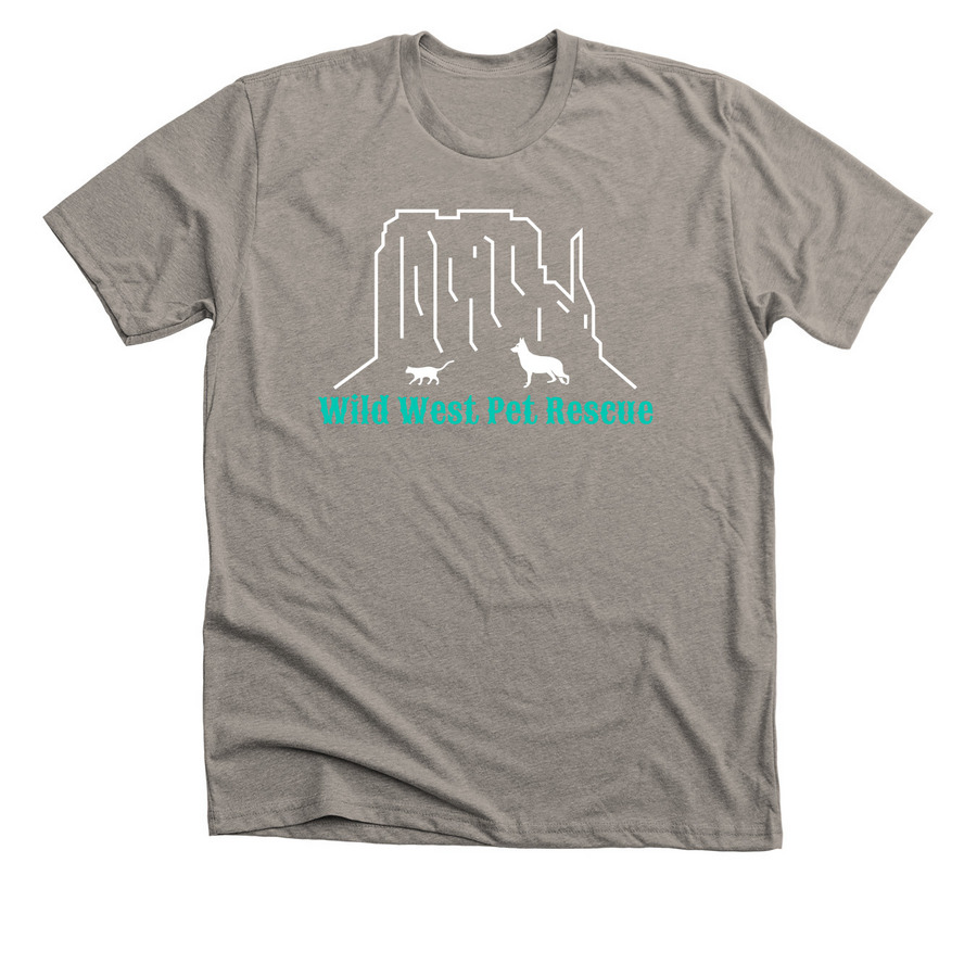 Wild West Classic Tee, a Heather Stone Premium Unisex Tee