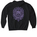 Wandering Soul: Lavender, a Black Gildan Softstyle Pullover Hoodie (back-view)