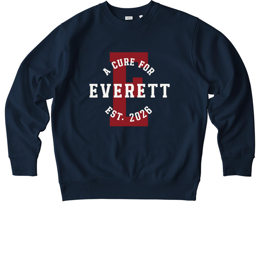 "E" Circle Text Sweatshirt, a French Navy Stanley/Stella Unisex Changer 2.0 Crewneck Sweatshirt