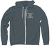RESCUE SAVES LIVES, a Heather Slate Zip Up Hoodie