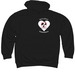 Hero's Heart Tops, a Black Midweight Pullover Hoodie