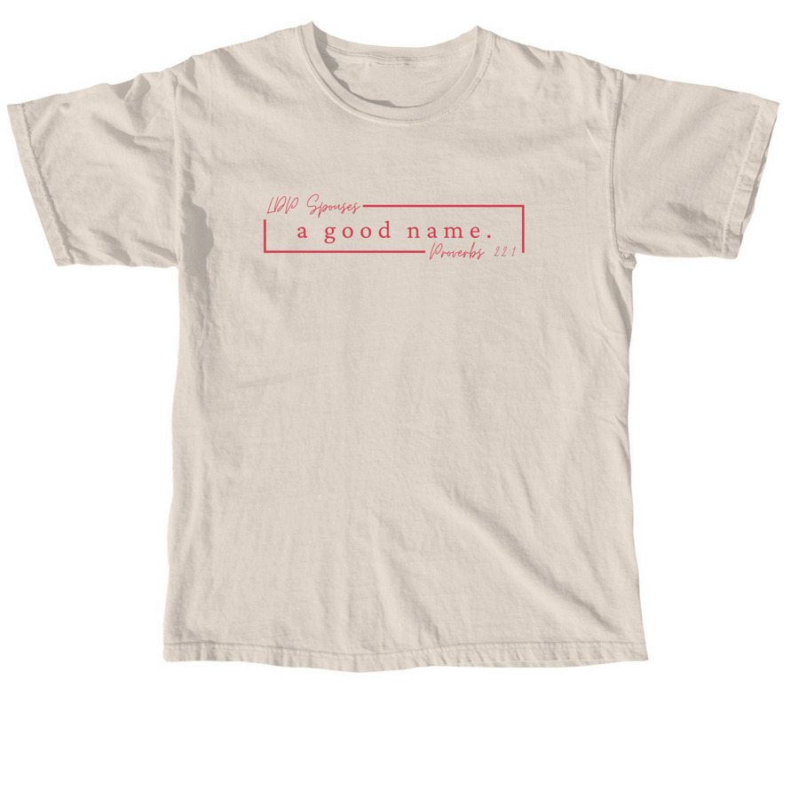LDP Spouses 2026 - T-Shirt Red Logo, a Ivory Comfort Colors Unisex Tee