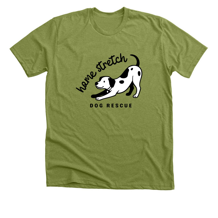 Home Stretch Dog Rescue, a Heather Green Premium Unisex Tee