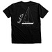 Front and back, dark color shirts, a Black Heather Premium Unisex Tee (back-view)