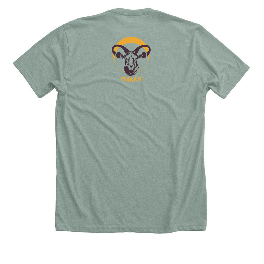 Feral & Pro-Choice Tees & Shirts, a Heather Sage Premium Unisex Tee (back-view)