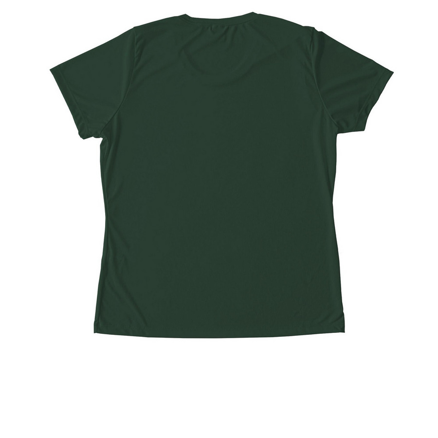 IFPN Performance Wear, a Forest Green Women's Performance Tee (back-view)