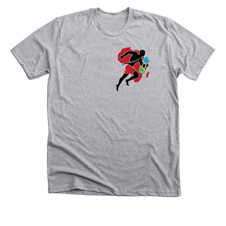 Men and Boys Double Sided, a Athletic Heather Premium Unisex Tee