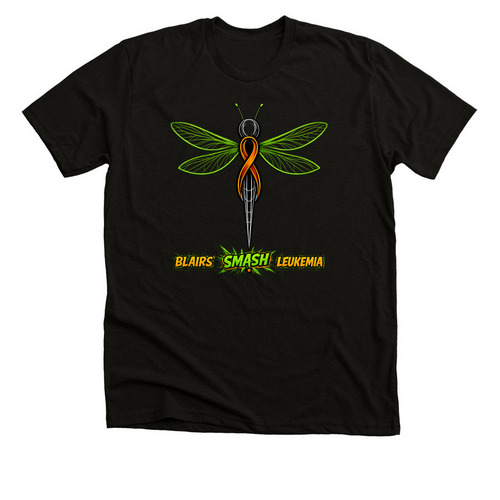 JohnMark SMASH AEL Leukemia, a Solid Black Blend Premium Unisex Tee