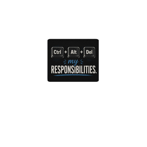 Ctrl+Alt+Del Mouse Pad, a White Full Color Mouse Pad