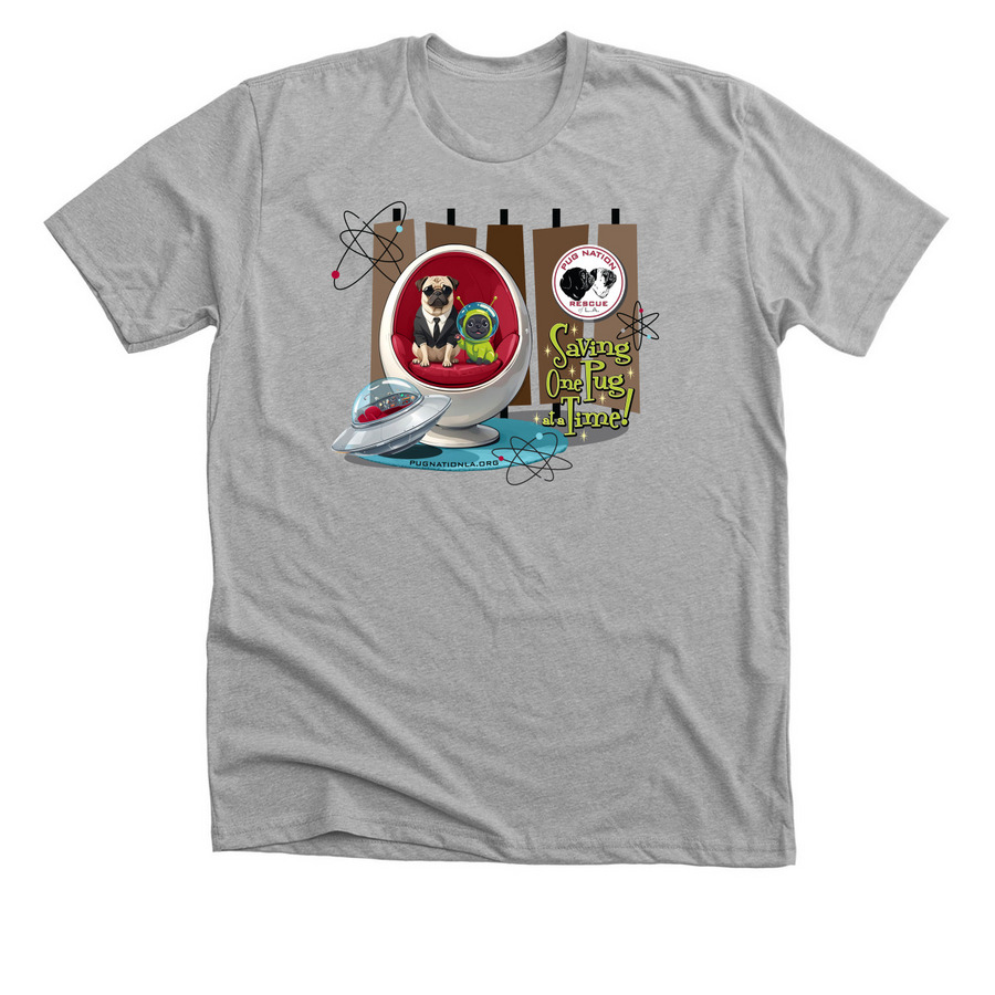 Limited Edition Little Alien Pug, a Athletic Heather Premium Unisex Tee