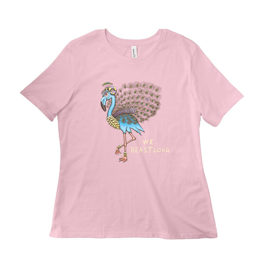 Pablo, a Pink Women?s Relaxed Cotton Tee