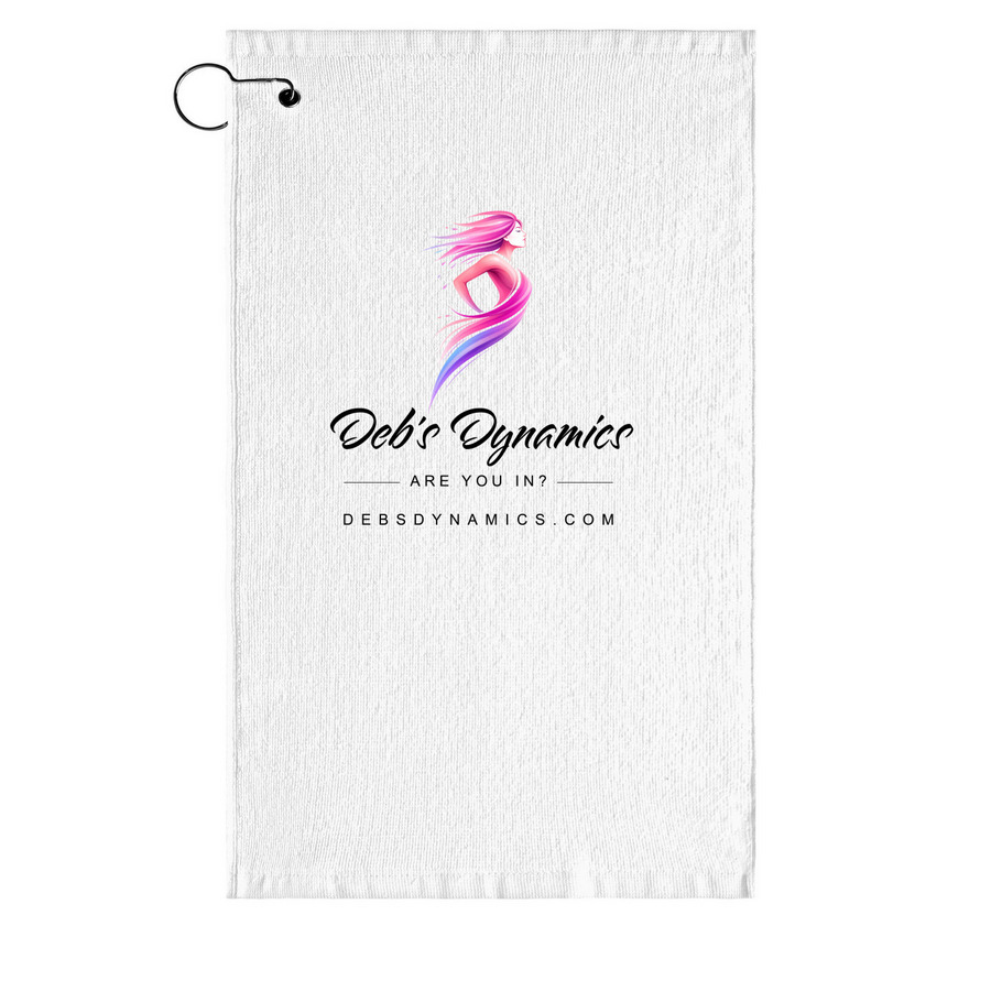 Deb's Dynamics, a White Golf Towel
