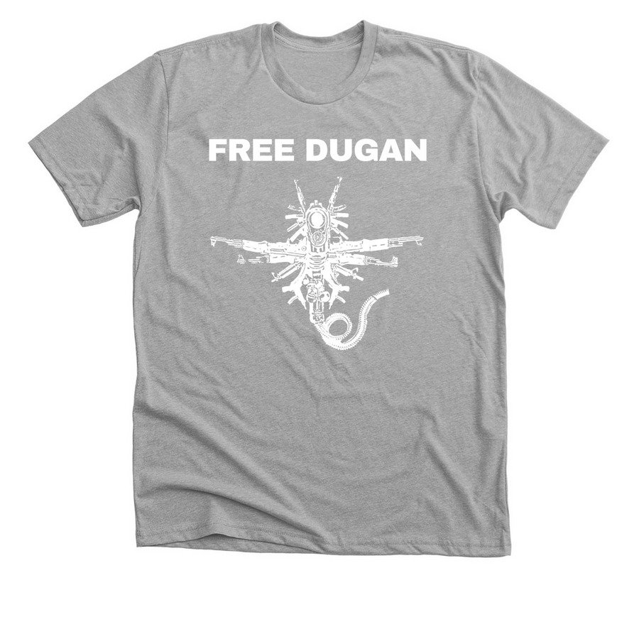 FREE DUGAN, a Athletic Heather Premium Unisex Tee