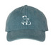Dog & Cat Baseball Hat, a Teal Printed Pigment Dye Baseball Cap