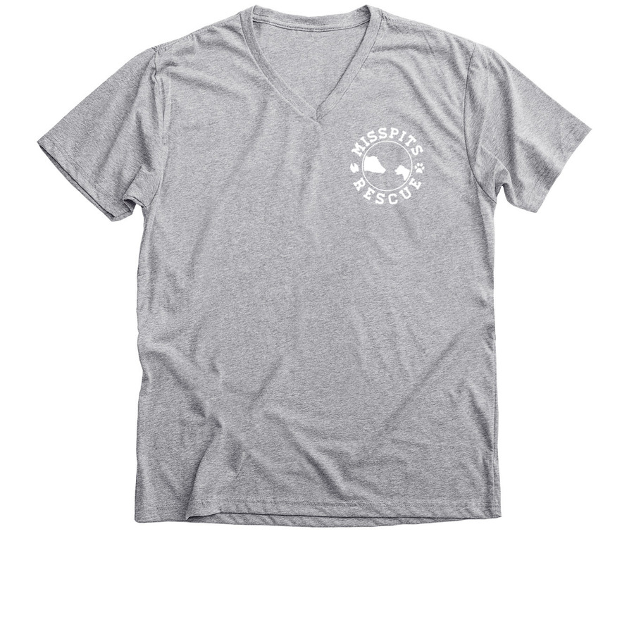 This shirt helped a dog!&nbsp;, a Athletic Heather Premium V-Neck Tee