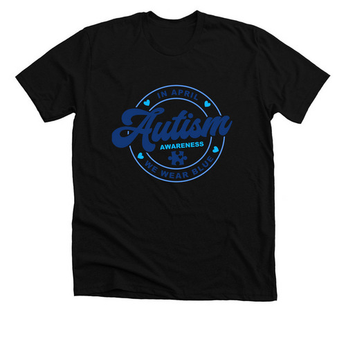 Autism Awareness Fundraiser, a Solid Black Blend Premium Unisex Tee