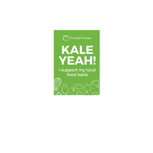 Kale Yeah! Flag, a White 12" x 18" Yard Flag