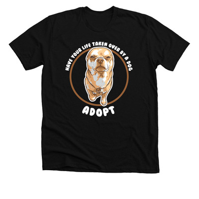 Prancer?s Adopt a Chihuahua Shirt!, a Solid Black Blend Premium Unisex Tee