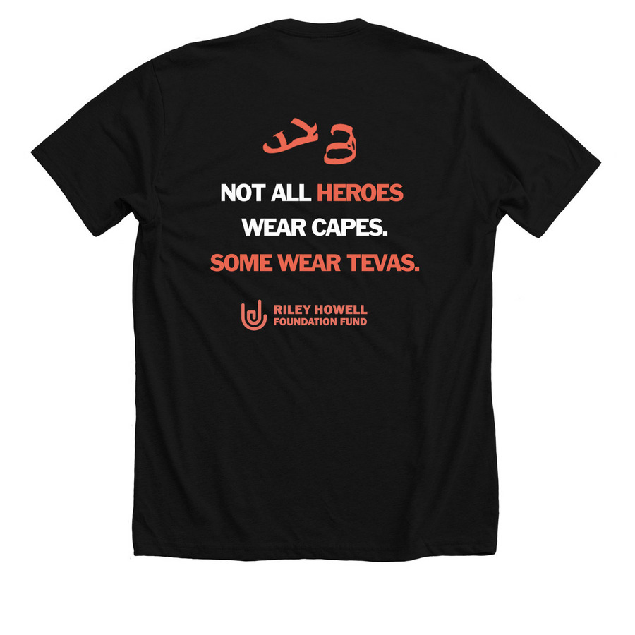 RHFF Tevas, a Solid Black Blend Premium Unisex Tee (back-view)