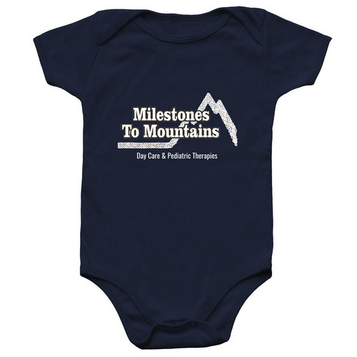 Milestones to Mountains Infant Apparel, a Navy Infant Onesie