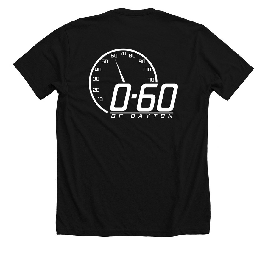 0-60 of Dayton Merch, a Solid Black Blend Premium Unisex Tee (back-view)