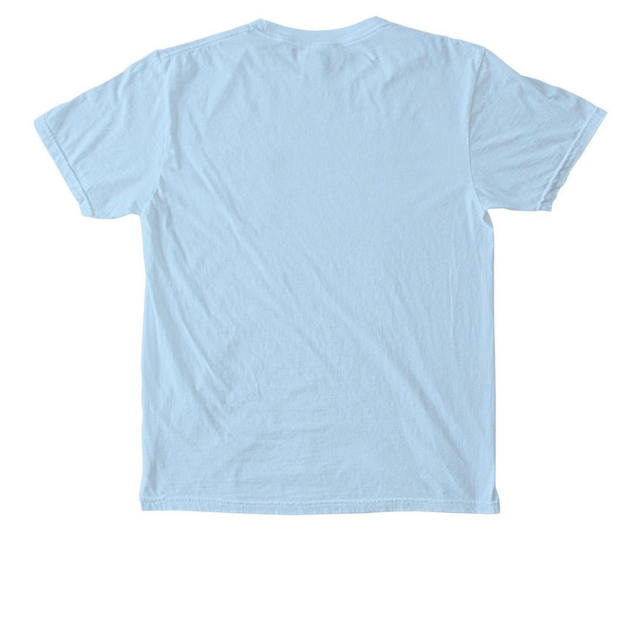 Shark Pocket Tee, a Chambray Comfort Colors Pocket Tee (back-view)