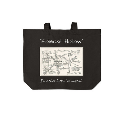 Purcellville Heritage Collection, a Deep Black Cotton Canvas Tote Bag