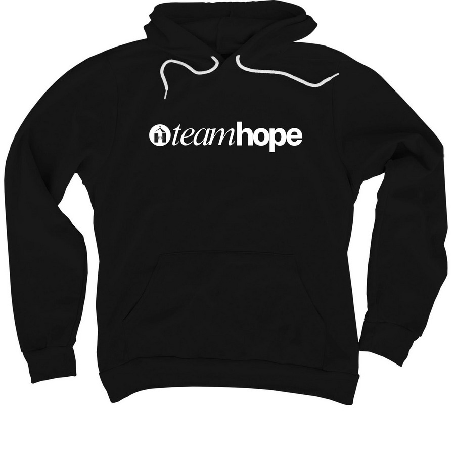 Team Hope (white logo), a Black Premium Pullover Hoodie