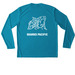 Performance Tees, a Atomic Blue Unisex Performance Long Sleeve Tee (back-view)