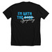 I'm with the Symphony., a Solid Black Blend Premium Unisex Tee (back-view)
