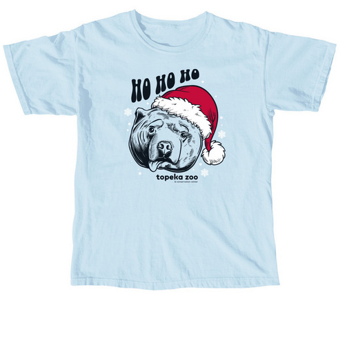 Topeka Zoo HO HO HO, a Chambray Comfort Colors Unisex Tee