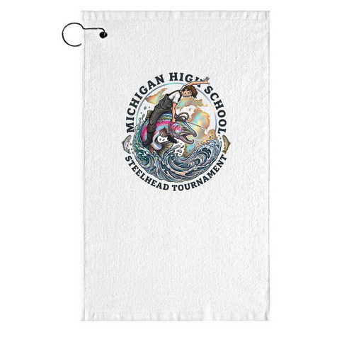 Steelhead Hand Towel - M, a White Golf Towel