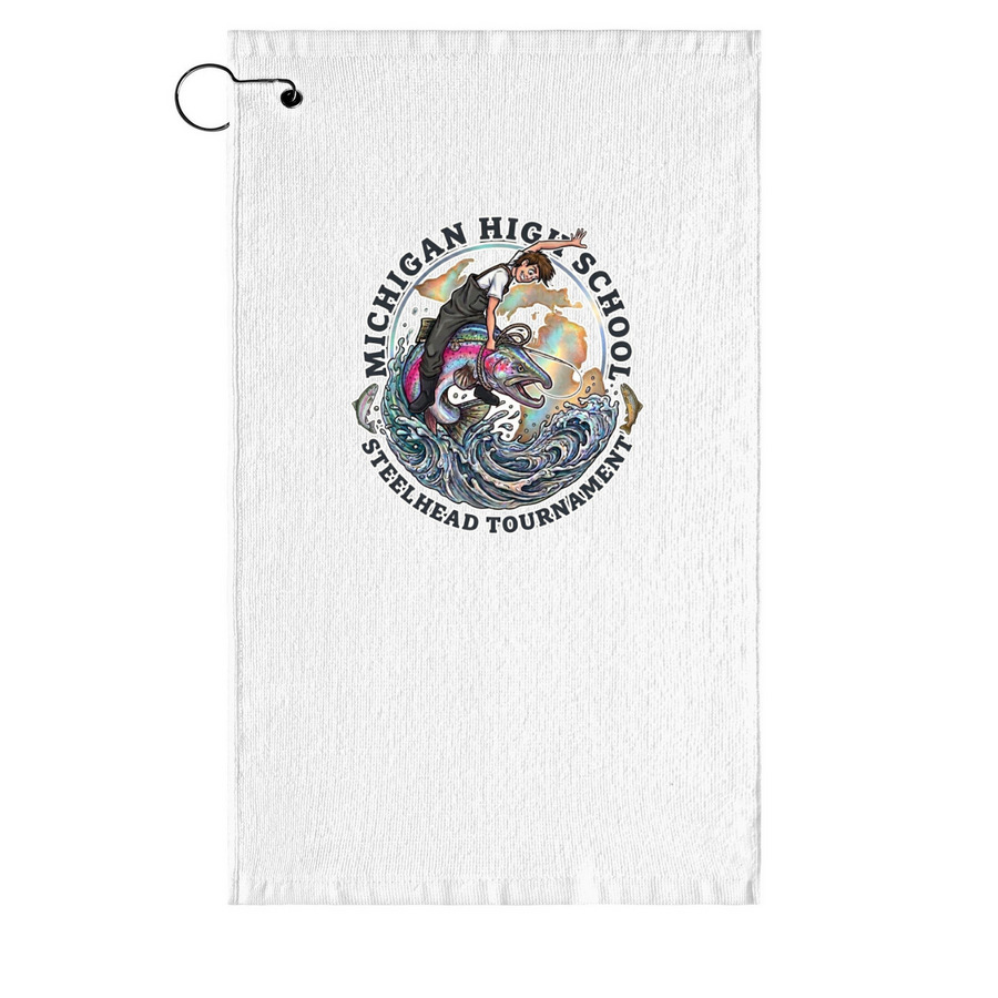 Steelhead Hand Towel - M, a White Golf Towel