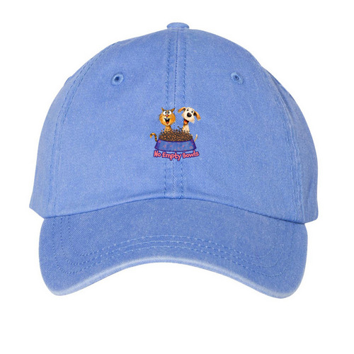Logo hats, a Periwinkle Printed Pigment Dye Baseball Cap