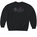 Be Caring, a Black Softstyle Crewneck Sweatshirt (back-view)