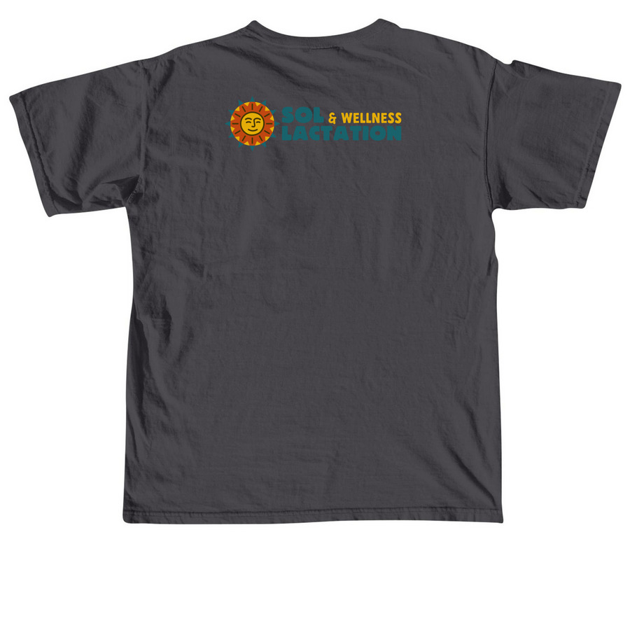 Sol Woman (Lime), a Graphite Comfort Colors Unisex Tee (back-view)