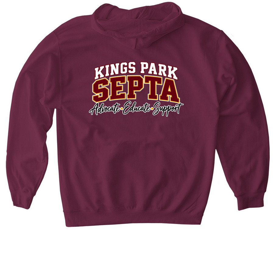 KPSEPTA Spirit Wear, a Maroon Gildan Softstyle Pullover Hoodie (back-view)