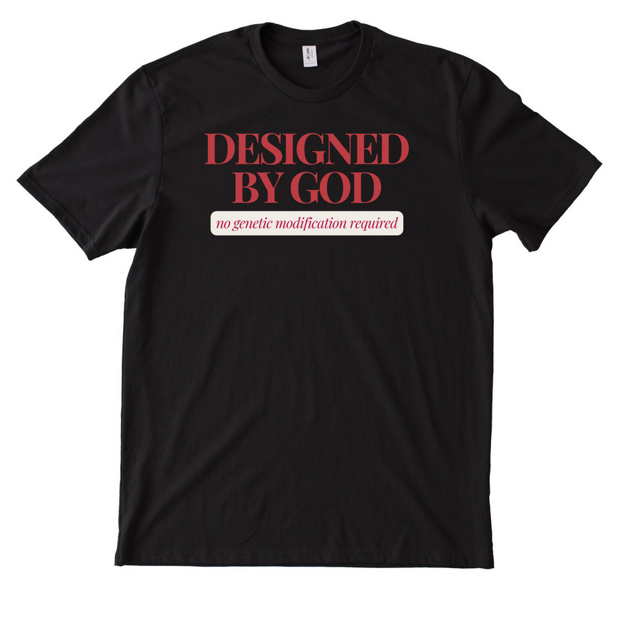 Designed By God (Dark's), a Deep Black Allmade Heavyweight Recycled Cotton Tee