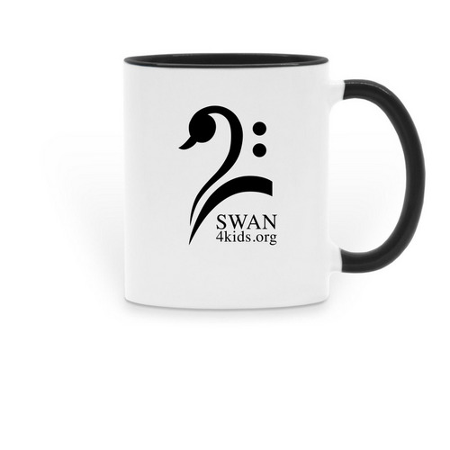 SWAN 4 Kids | Caffeinated Champion, a Black Two-Tone Ceramic Mug