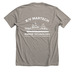 R/V Martech Garb&nbsp;(white ink/ dark fabrics), a Heather Stone Premium Unisex Tee (back-view)