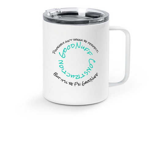 GoodNuff Stainless Mug, a White Stainless Steel Travel Mug